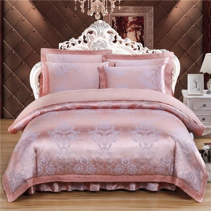 福丽莱家纺 贡缎提花床裙四件套（单层）菲洛嘉