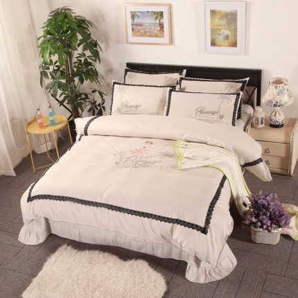 91家纺网 家纺一手货源 找家纺 （总）福丽莱家纺 2019新款针织棉四件套