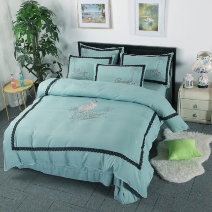 91家纺网 家纺一手货源 找家纺 （总）福丽莱家纺 2019新款针织棉四件套