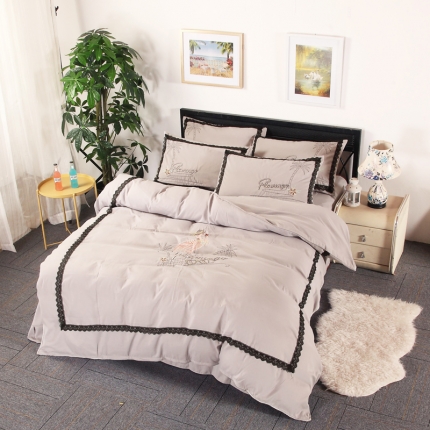 91家纺网 家纺一手货源 找家纺 （总）福丽莱家纺 2019新款针织棉四件套