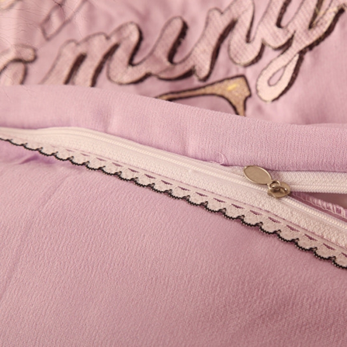 91家纺网 家纺一手货源 找家纺 福丽莱家纺 2019新款针织棉四件套 火鸟魅惑紫