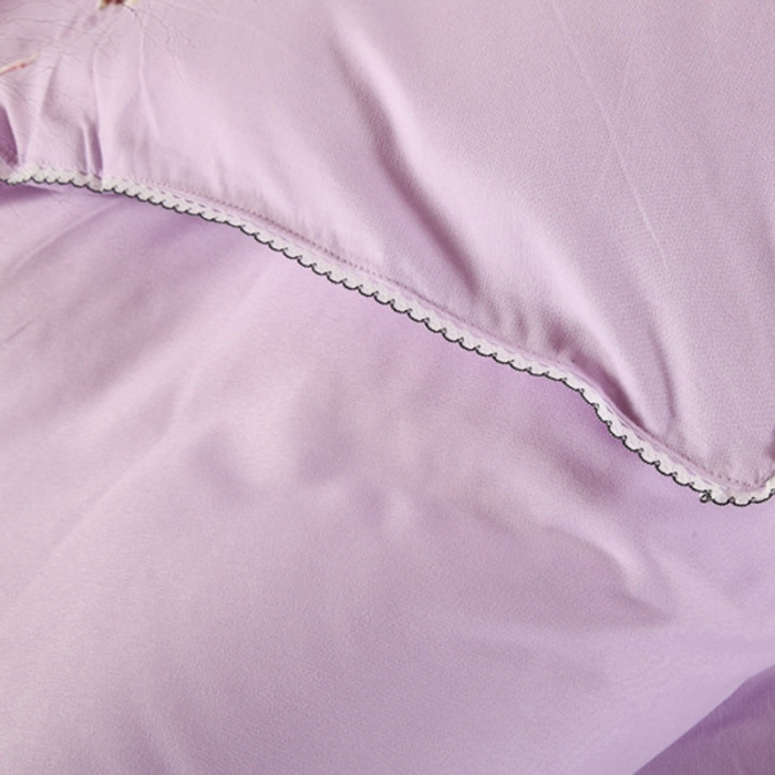 91家纺网 家纺一手货源 找家纺 福丽莱家纺 2019新款针织棉四件套 火鸟魅惑紫