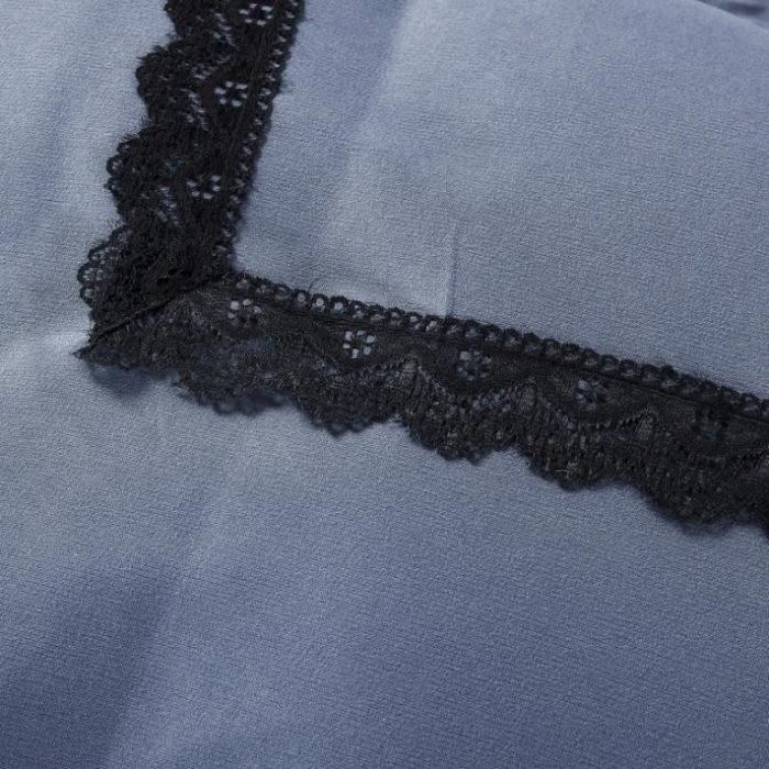 91家纺网 家纺一手货源 找家纺 福丽莱家纺 2019新款针织棉四件套 火鸟藏青蓝