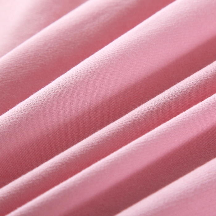 91家纺网 家纺一手货源 找家纺 福丽莱家纺 2019新款针织棉四件套 火鸟红豆沙