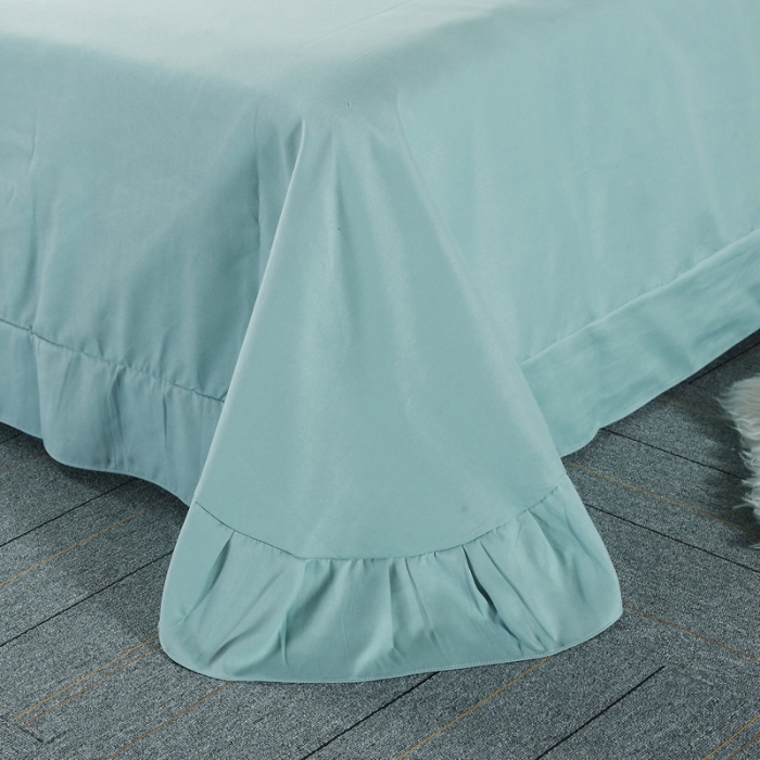 91家纺网 家纺一手货源 找家纺 福丽莱家纺 2019新款针织棉四件套 火鸟绿莎莎