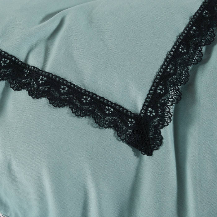 91家纺网 家纺一手货源 找家纺 福丽莱家纺 2019新款针织棉四件套 火鸟绿莎莎