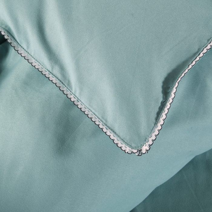 91家纺网 家纺一手货源 找家纺 福丽莱家纺 2019新款针织棉四件套 火鸟绿莎莎