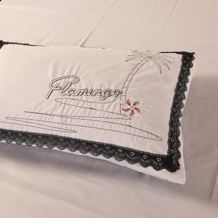 91家纺网 家纺一手货源 找家纺 福丽莱家纺 2019新款针织棉四件套 火鸟浅银灰