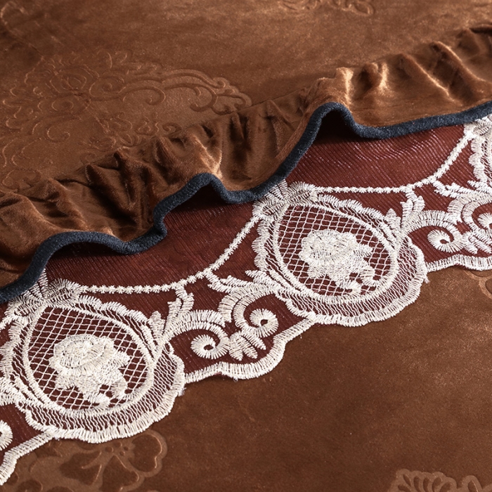 91家纺网 家纺一手货源 找家纺 （总）福丽莱家纺 2019新款水晶绒床裙四件套