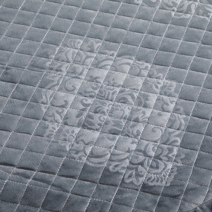 91家纺网 家纺一手货源 找家纺 福丽莱家纺 2019新款水晶绒床裙四件套 烟灰