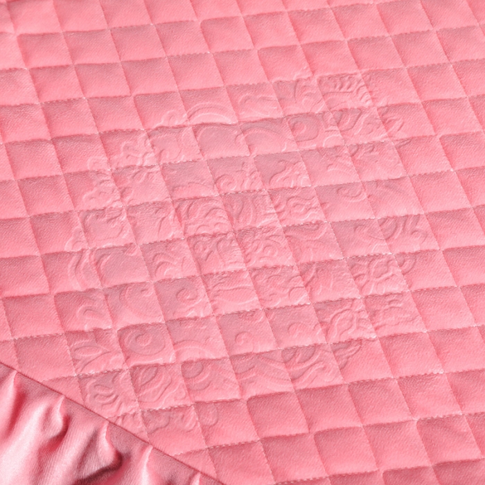 91家纺网 家纺一手货源 找家纺 福丽莱家纺 2019新款水晶绒床裙四件套 玉色