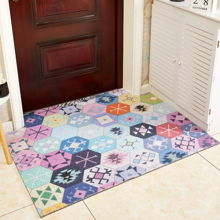 91家纺网 家纺一手货源 找家纺 （总）地垫 凤凰林 2020新款 丝圈地垫 门垫