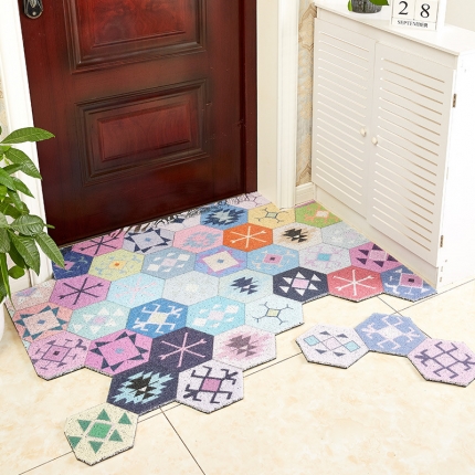 91家纺网 家纺一手货源 找家纺 （总）地垫 凤凰林 2020新款 丝圈地垫 门垫