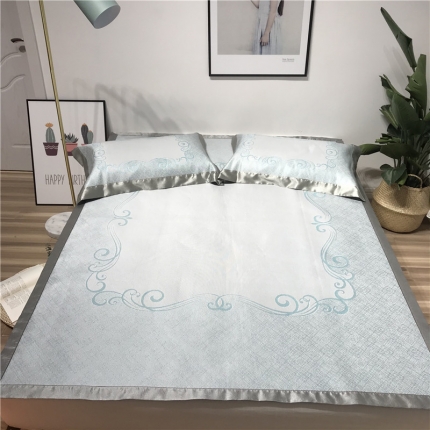 本希 2019年水洗养生席提花单席款 爱之乐城-绿