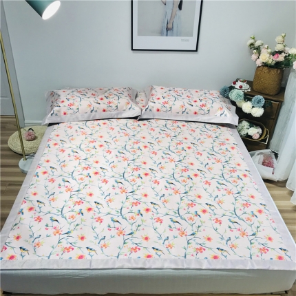 91家纺网 家纺一手货源 找家纺 （总）本希 2019年水洗养生席数码印花单席款