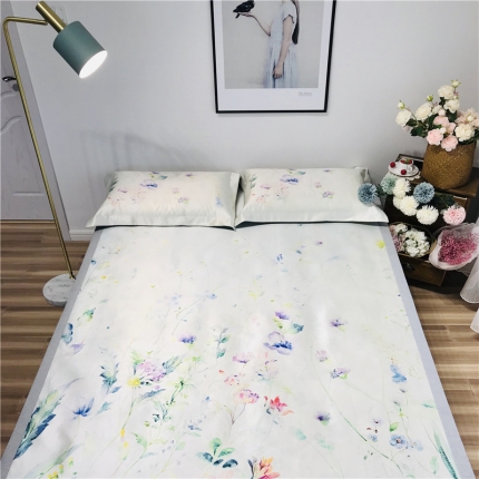 91家纺网 家纺一手货源 找家纺 （总）本希 2019年水洗养生席数码印花单席款