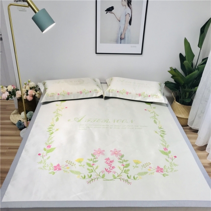 91家纺网 家纺一手货源 找家纺 本希 2019年水洗养生席数码印花单席款 恬静