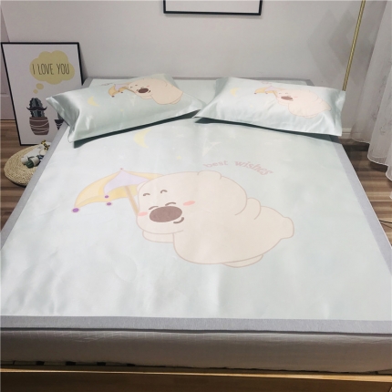 91家纺网 家纺一手货源 找家纺 （总）本希 2019年水洗养生席数码印花单席款