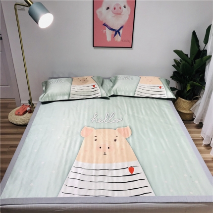 91家纺网 家纺一手货源 找家纺 （总）本希 2019年水洗养生席数码印花单席款