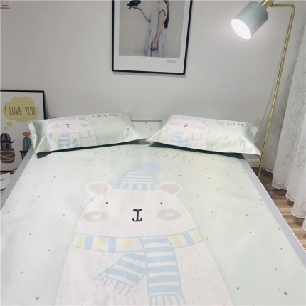 本希 2019年水洗养生席数码印花单席款 萌小熊