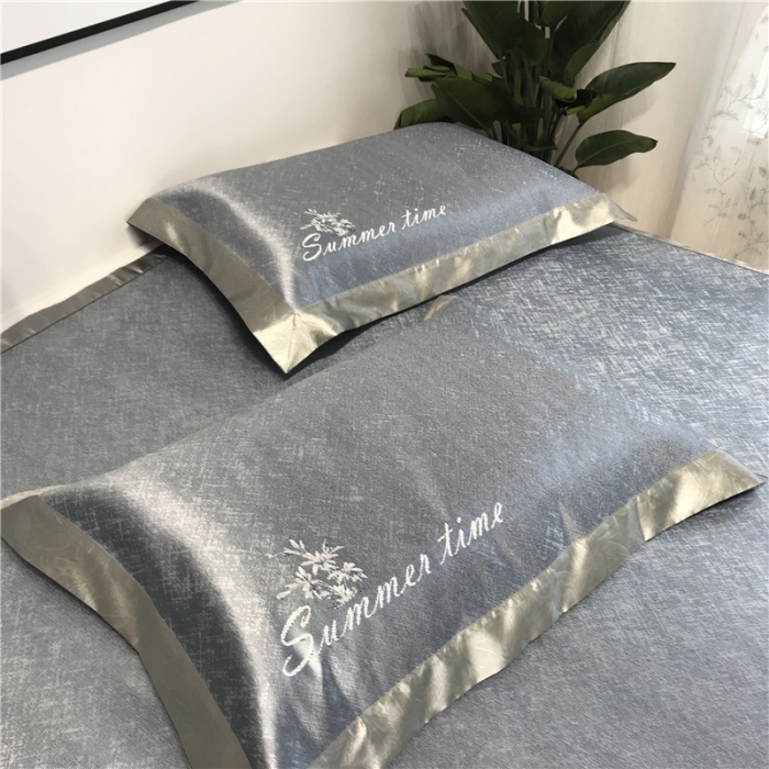 91家纺网 家纺一手货源 找家纺 本希 2019年水洗养生席提花单席款summertime-蓝