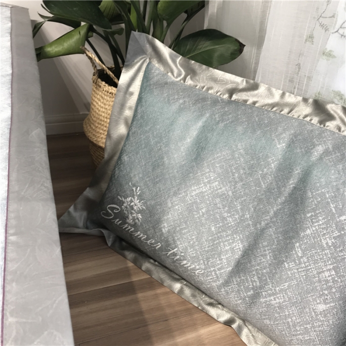 91家纺网 家纺一手货源 找家纺 本希 2019年水洗养生席提花单席款summertime-绿