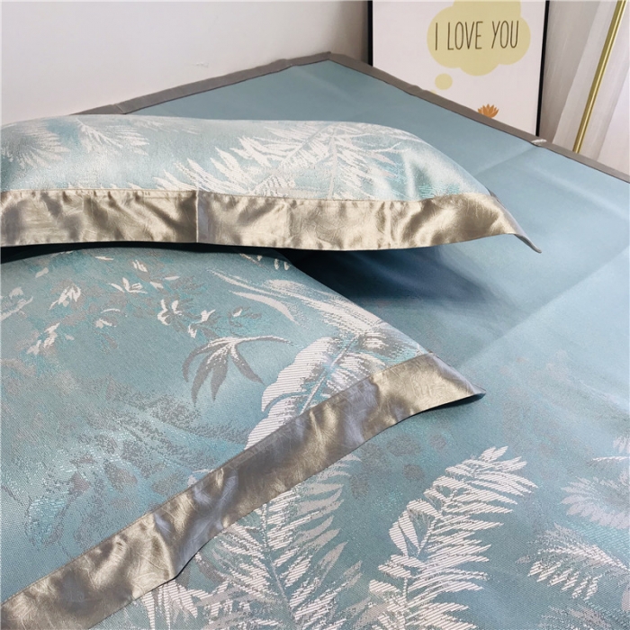 91家纺网 家纺一手货源 找家纺 本希 2019年水洗养生席提花单席款 芭蕉叶