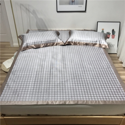 本希 2019年水洗养生席提花单席款 千鸟格-紫