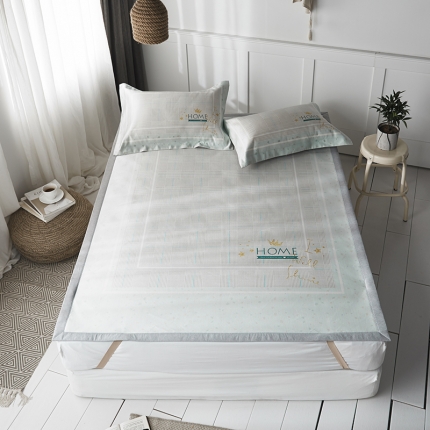 本希 数码印花水洗养生席三件套 恬静