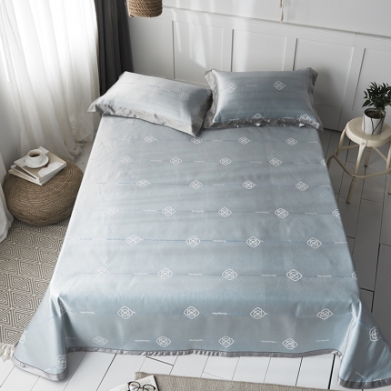 91家纺网 家纺一手货源 找家纺 本希 提花床单款水洗养生席三件套 山茶花