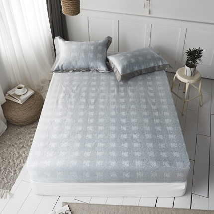 91家纺网 家纺一手货源 找家纺 （总）本希 提花床笠款水洗养生席三件套