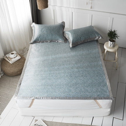 91家纺网 家纺一手货源 找家纺 （总）本希 提花水洗养生席三件套