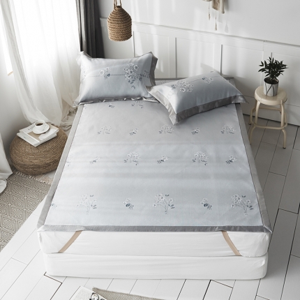 91家纺网 家纺一手货源 找家纺 本希 提花水洗养生席三件套 花漾