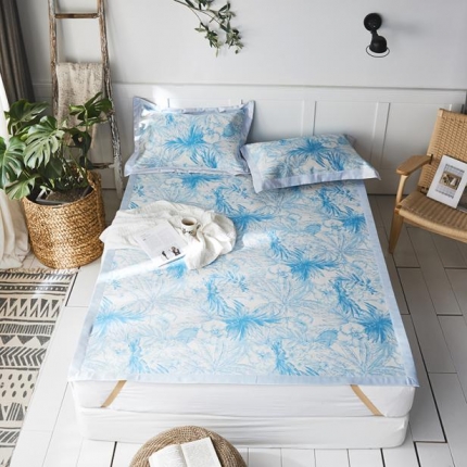 91家纺网 家纺一手货源 找家纺 （总）本希 新款三明治数码印花养生席三件套