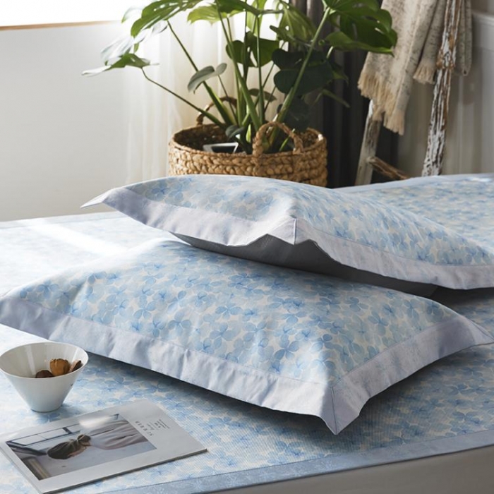 91家纺网 家纺一手货源 找家纺 本希 新款三明治数码印花养生席三件套 浪漫