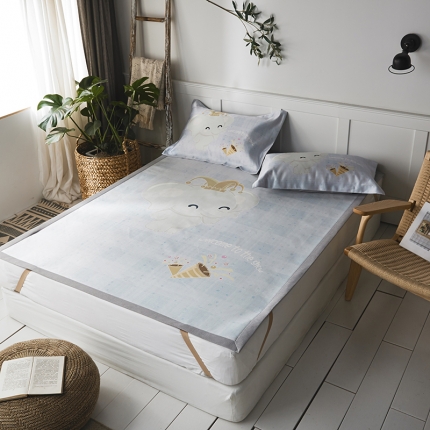 本希 数码印花水洗养生席三件套 汤姆小象