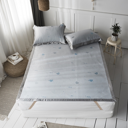 本希 提花水洗养生席三件套 笔芯-兰