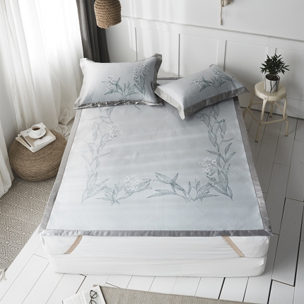 本希 提花水洗养生席三件套 藤蔓生生