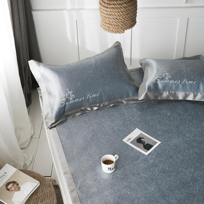 91家纺网 家纺一手货源 找家纺 （总）本希 提花水洗养生席三件套