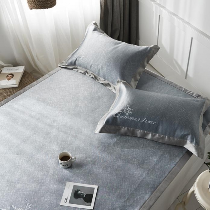 91家纺网 家纺一手货源 找家纺 （总）本希 提花水洗养生席三件套