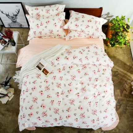 91家纺网 家纺一手货源 找家纺 （总）沐棉家纺 2018新品全棉13372四件套床单款