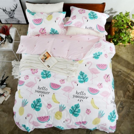 91家纺网 家纺一手货源 找家纺 （总）沐棉家纺 2018新品全棉13372四件套床单款