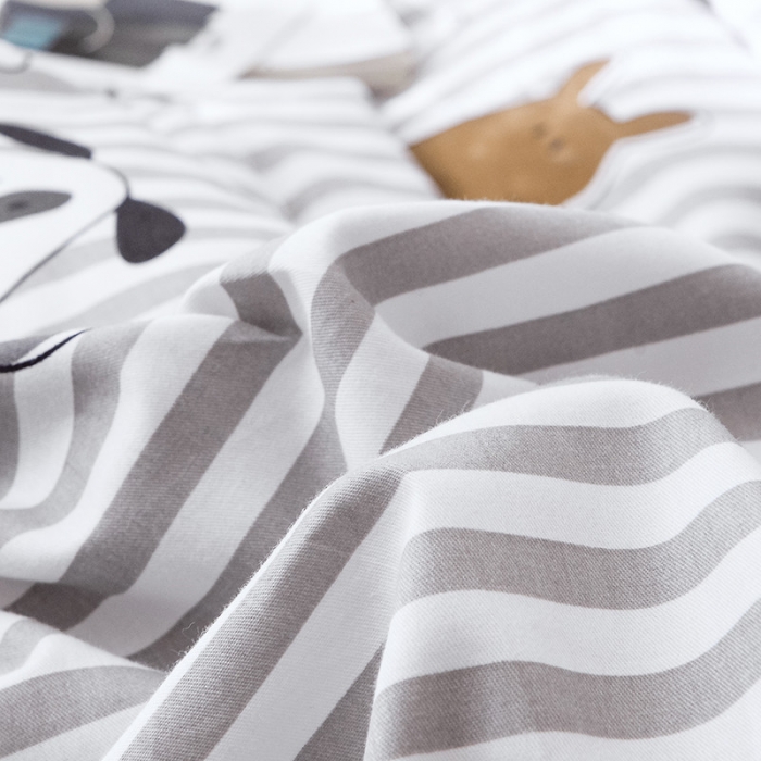 91家纺网 家纺一手货源 找家纺 （总）沐棉 2019新款13370小卡通小清新四件套 床单款