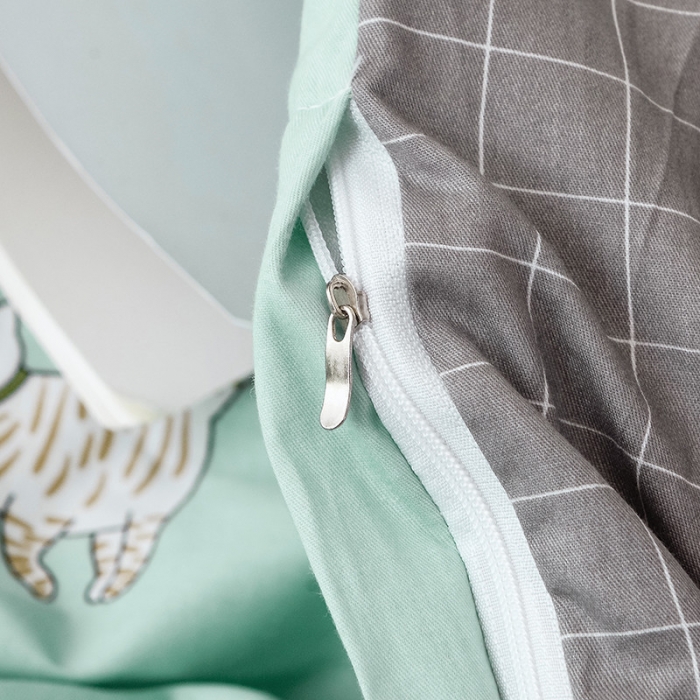 91家纺网 家纺一手货源 找家纺 沐棉 2019新款13370小卡通小清新四件套床单款 可爱猫