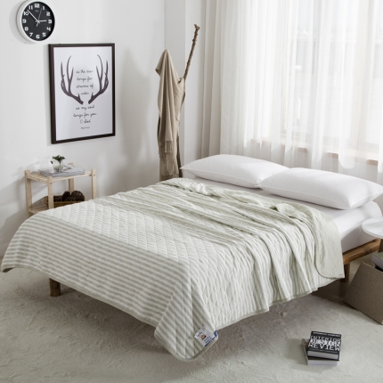 91家纺网 家纺一手货源 找家纺 （总）珺柔家纺 无印良品天竺棉夏凉被-宽条纹