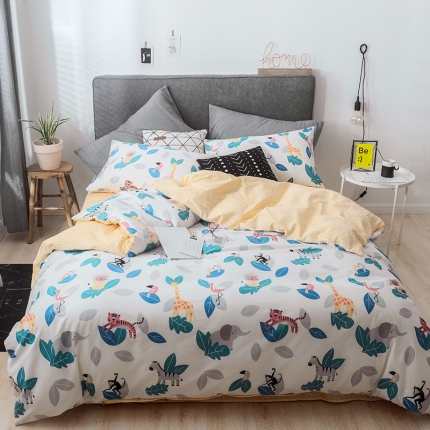 91家纺网 家纺一手货源 找家纺 珺柔 13372全棉四件套 快乐世界