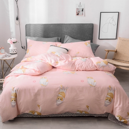 91家纺网 家纺一手货源 找家纺 珺柔 13372全棉四件套 小肥波