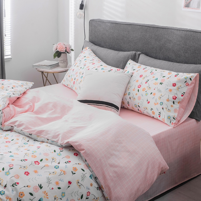 91家纺网 家纺一手货源 找家纺 珺柔 13372全棉四件套 花舞春天