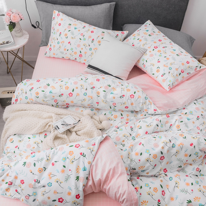 91家纺网 家纺一手货源 找家纺 珺柔 13372全棉四件套 花舞春天