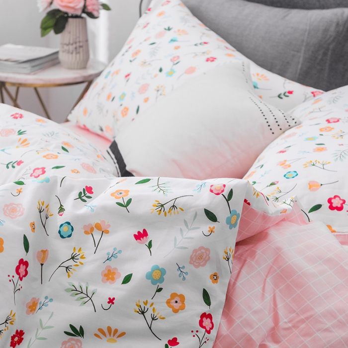 91家纺网 家纺一手货源 找家纺 珺柔 13372全棉四件套 花舞春天